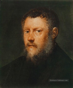 Portrait d’un fragment d’homme italien Renaissance Tintoretto Peinture à l'huile